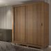 Guarda-Roupa Solteiro Madesa Dallas Plus 2 Portas de Correr 4 Gavetas com Pés - Rustic