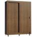 Guarda-Roupa Solteiro Madesa Dallas Plus 2 Portas de Correr 4 Gavetas com Pés - Rustic
