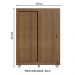 Guarda-Roupa Solteiro Madesa Dallas Plus 2 Portas de Correr 4 Gavetas com Pés - Rustic