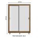 Guarda-Roupa Solteiro Madesa Dallas Plus 2 Portas de Correr 4 Gavetas com Pés - Rustic/Branco