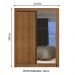 Guarda-Roupa Solteiro Madesa Dallas Plus 2 Portas de Correr com Espelho 4 Gavetas - Rustic