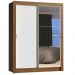 Guarda-Roupa Solteiro Madesa Dallas Plus 2 Portas de Correr com Espelho 4 Gavetas - Rustic/Branco