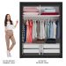 Guarda-Roupa Solteiro Madesa Dallas Plus 2 Portas de Correr com Espelho 4 Gavetas