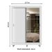 Guarda-Roupa Solteiro Madesa Dallas Plus 2 Portas de Correr com Espelho 4 Gavetas com Pés - Branco