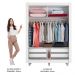 Guarda-Roupa Solteiro Madesa Dallas Plus 2 Portas de Correr com Espelho 4 Gavetas com Pés - Branco