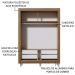 Guarda-Roupa Solteiro Madesa Dallas Plus 2 Portas de Correr com Espelho 4 Gavetas com Pés - Rustic