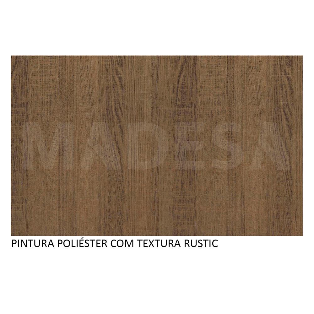 Guarda-Roupa Solteiro Madesa Dallas Plus 2 Portas de Correr de Espelho 4 Gavetas com Pés - Rustic