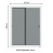 Guarda-Roupa Solteiro Madesa Denver 2 Portas de Correr - Branco/Cinza