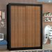 Guarda-Roupa Solteiro Madesa Denver 2 Portas de Correr - Preto/Rustic