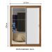 Guarda-Roupa Solteiro Madesa Denver 2 Portas de Correr com Espelho - Rustic/Branco
