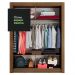 Guarda-Roupa Solteiro Madesa Denver 2 Portas de Correr com Espelho - Rustic/Branco