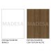 Guarda-Roupa Solteiro Madesa Denver 2 Portas de Correr com Espelho com Pés - Branco/Rustic