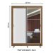 Guarda-Roupa Solteiro Madesa Denver 2 Portas de Correr com Espelho com Pés - Rustic/Branco
