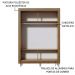 Guarda-Roupa Solteiro Madesa Denver 2 Portas de Correr com Espelho com Pés - Rustic/Branco