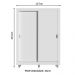 Guarda-Roupa Solteiro Madesa Denver 2 Portas de Correr com Pés - Branco