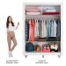 Guarda-Roupa Solteiro Madesa Denver 2 Portas de Correr com Pés - Branco