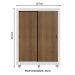 Guarda-Roupa Solteiro Madesa Denver 2 Portas de Correr com Pés - Branco/Rustic