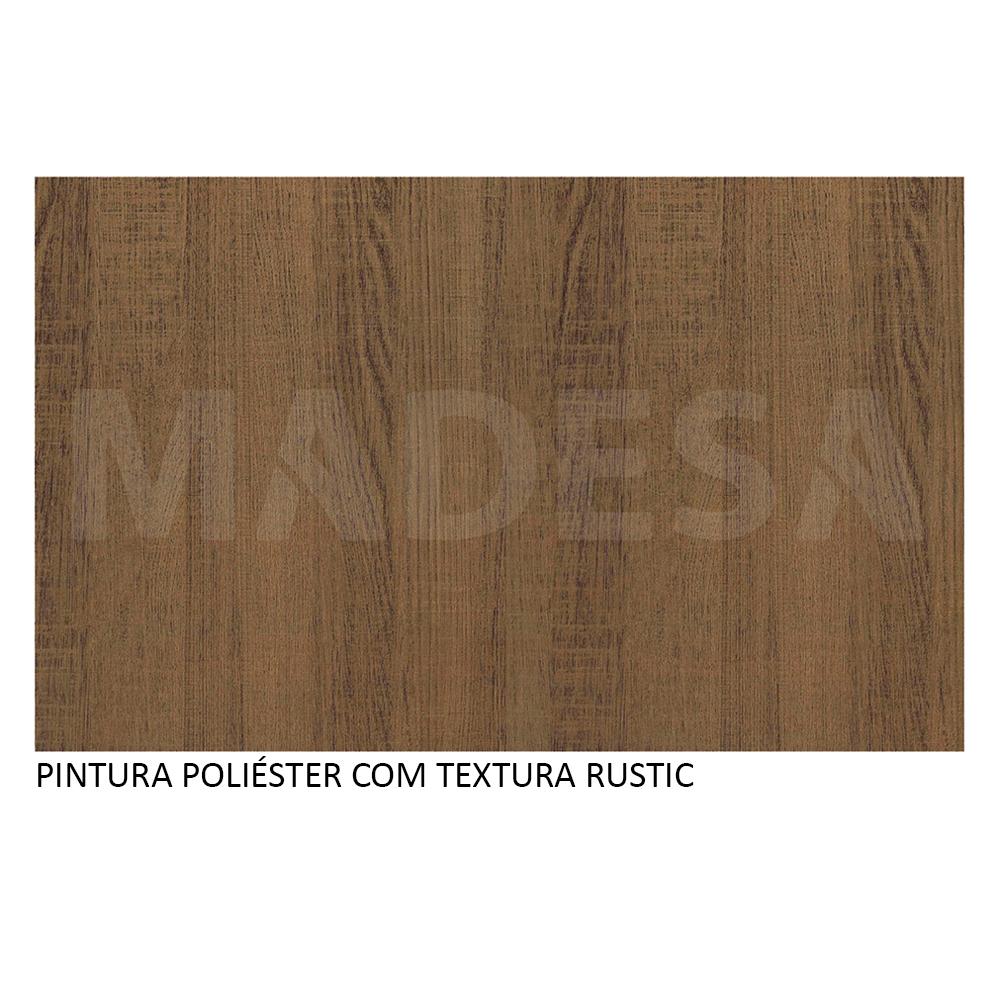 Guarda-Roupa Solteiro Madesa Denver 2 Portas de Correr de Espelho com Pés - Rustic