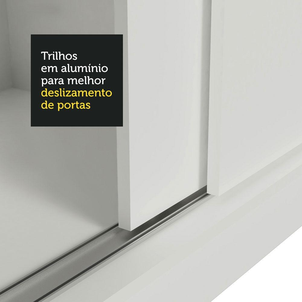 Guarda-Roupa Solteiro Madesa Luke 2 Portas de Correr de Espelho