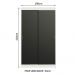 Guarda-Roupa Solteiro Madesa Tokio 2 Portas de Correr 2 Gavetas - Branco/Preto