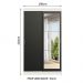 Guarda-Roupa Solteiro Madesa Tokio 2 Portas de Correr com Espelho 2 Gavetas - Branco/Preto
