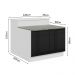 Ilha de Cozinha com Bancada e Balcão 120 cm Branco/Preto Lux Madesa