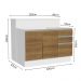 Ilha de Cozinha com Bancada e Balcão 120 cm Branco/Rustic Glamy Madesa