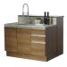 Ilha de Cozinha com Bancada e Balcão 120 cm Rustic Glamy Madesa