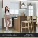 Ilha de Cozinha com Bancada e Balcão 120 cm Rustic/Branco Glamy Madesa