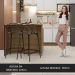 Ilha de Cozinha com Bancada e Balcão 120 cm Rustic/Branco Lux Madesa