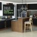 Ilha de Cozinha com Bancada e Balcão 120 cm Rustic/Preto Glamy Madesa