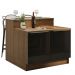 Ilha de Cozinha com Bancada e Balcão 120 cm Rustic/Preto Lux Madesa