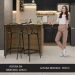 Ilha de Cozinha com Bancada e Balcão 120 cm Rustic/Preto Lux Madesa
