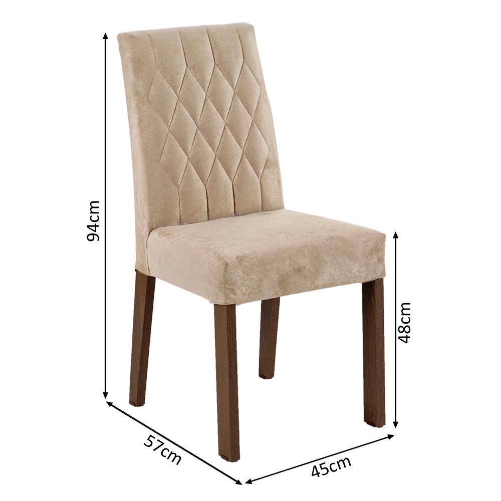 Kit 2 Cadeiras de Jantar 4254 Madesa - Rustic/Imperial