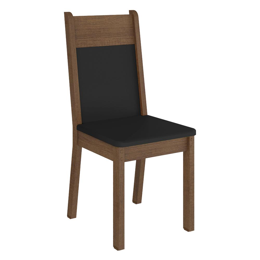 Kit 2 Cadeiras de Jantar 4280 Madesa Rustic/Preto