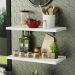 Kit 2 Prateleiras Suspensas para Cozinha Madesa 60 cm com Mão Francesa - Branco