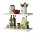 Kit 2 Prateleiras Suspensas para Cozinha Madesa 60 cm com Mão Francesa - Branco