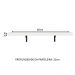 Kit 2 Prateleiras Suspensas para Cozinha Madesa 60 cm com Mão Francesa - Branco