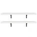 Kit 2 Prateleiras Suspensas para Cozinha Madesa 60 cm com Mão Francesa - Branco