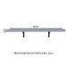 Kit 2 Prateleiras Suspensas para Cozinha Madesa 60 cm com Mão Francesa - Cinza