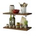 Kit 2 Prateleiras Suspensas para Cozinha Madesa 60 cm com Mão Francesa - Rustic