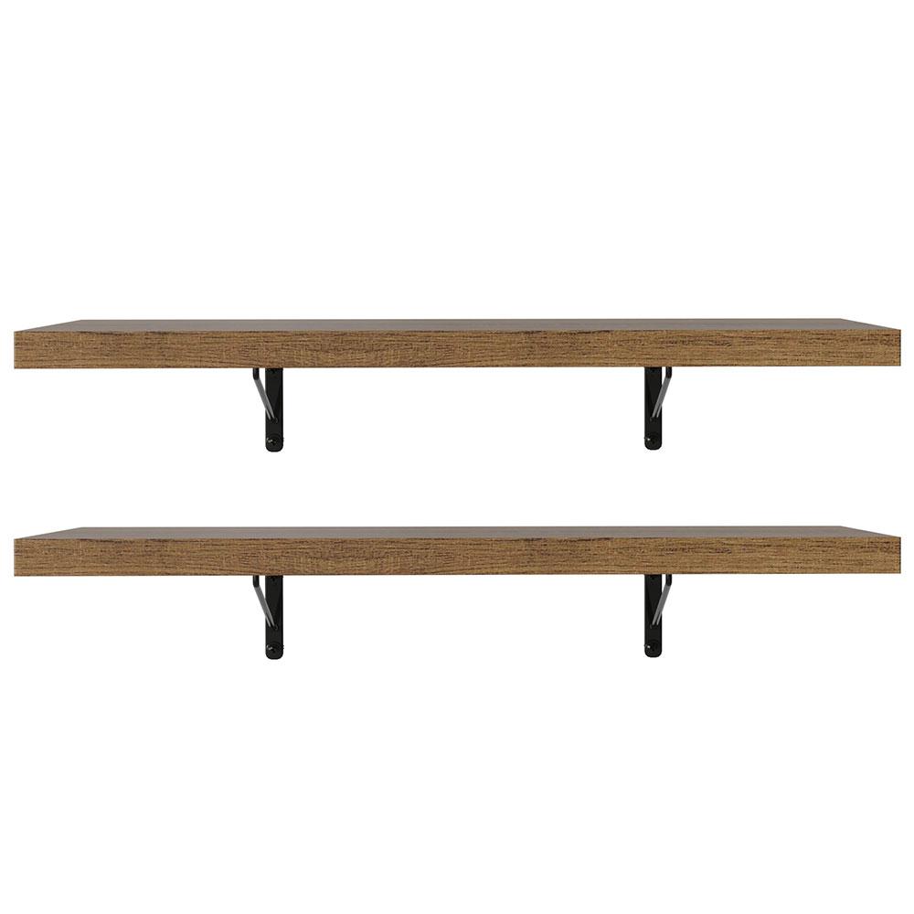 Kit 2 Prateleiras Suspensas para Cozinha Madesa 60 cm com Mão Francesa - Rustic