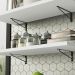 Kit 2 Prateleiras Suspensas para Cozinha Madesa 80 cm com Mão Francesa - Branco
