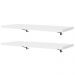 Kit 2 Prateleiras Suspensas para Cozinha Madesa 80 cm com Mão Francesa - Branco