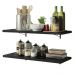 Kit 2 Prateleiras Suspensas para Cozinha Madesa 80 cm com Mão Francesa - Preto
