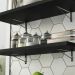 Kit 2 Prateleiras Suspensas para Cozinha Madesa 80 cm com Mão Francesa - Preto