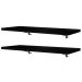 Kit 2 Prateleiras Suspensas para Cozinha Madesa 80 cm com Mão Francesa - Preto