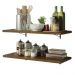 Kit 2 Prateleiras Suspensas para Cozinha Madesa 80 cm com Mão Francesa - Rustic