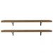 Kit 2 Prateleiras Suspensas para Cozinha Madesa 80 cm com Mão Francesa - Rustic