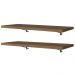 Kit 2 Prateleiras Suspensas para Cozinha Madesa 80 cm com Mão Francesa - Rustic